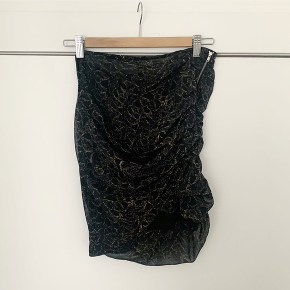 IRO Olive Green Mini Skirt - Picture 2 of 3